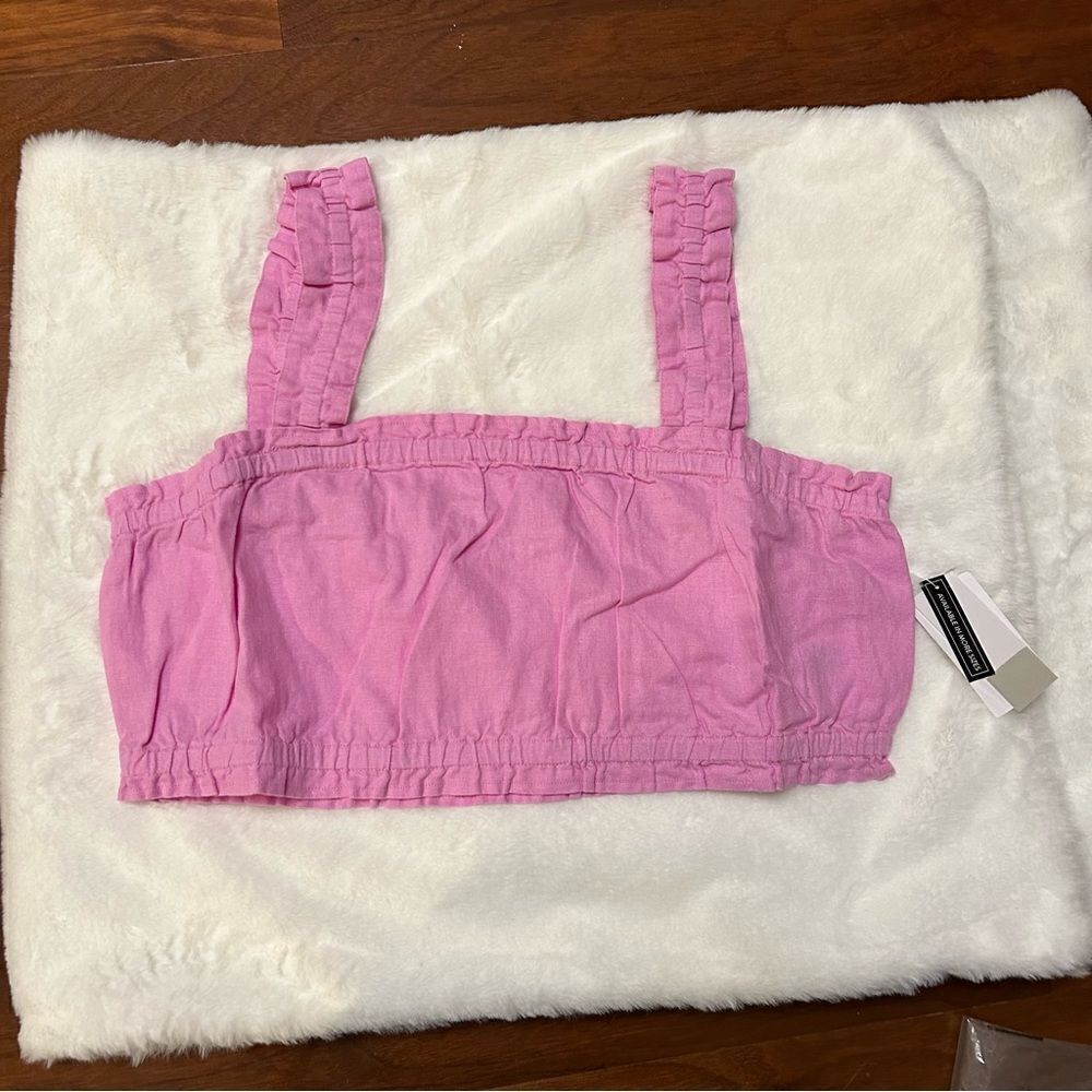 ‎BP Nordstrom gathered crop top purple tulip NWT size large
